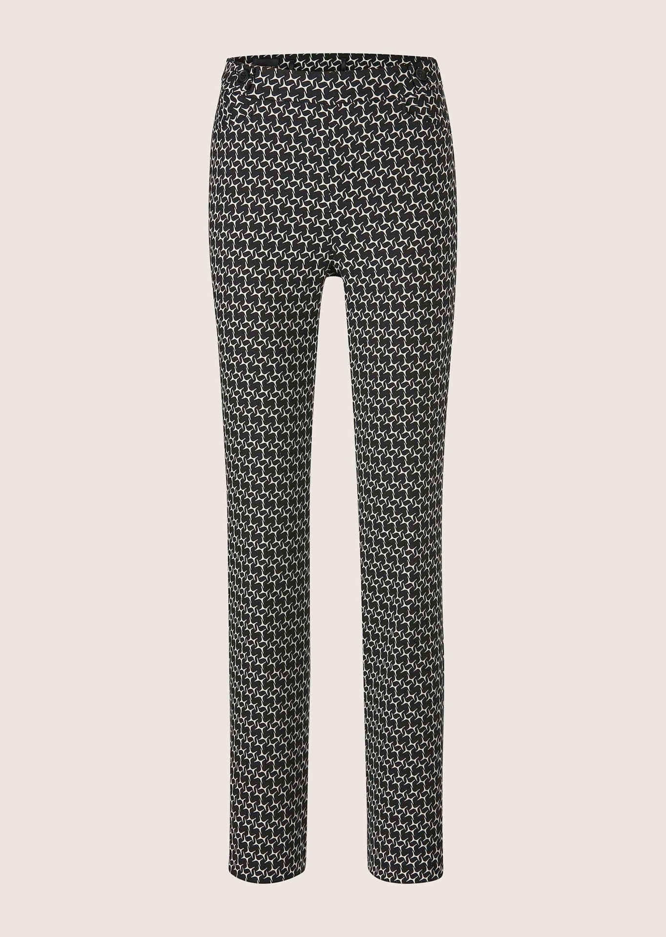 Pantalon imprimé à enfiler, coupe évasée