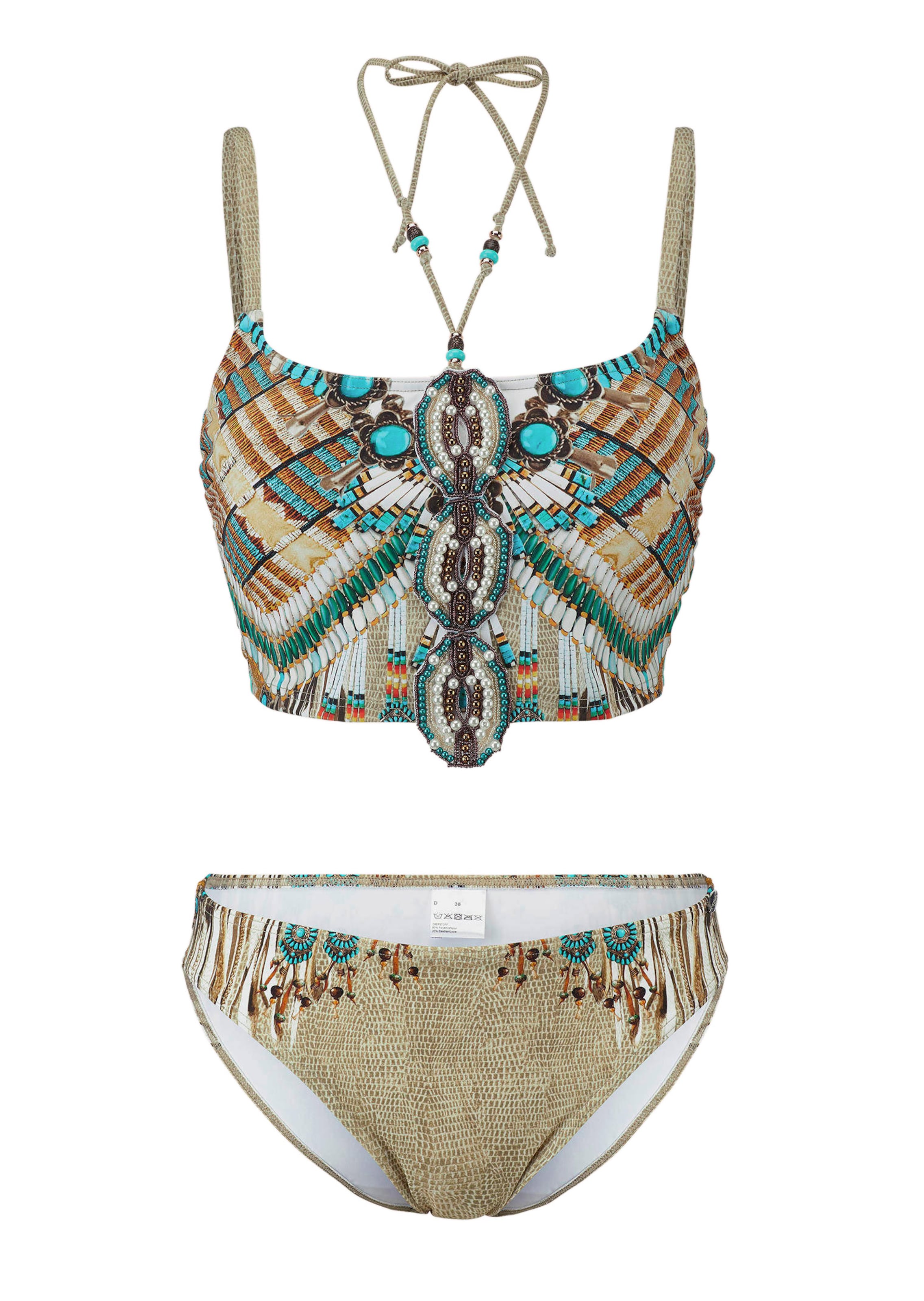 Bandeau-Bikini mit Neckholder