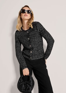 Grobstrickjacke mit Glanzgarn und modischen Knöpfen thumbnail 5