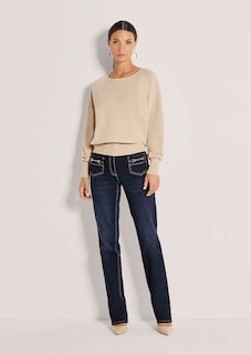 Cashmere jumper with batwing sleeves thumbnail 3