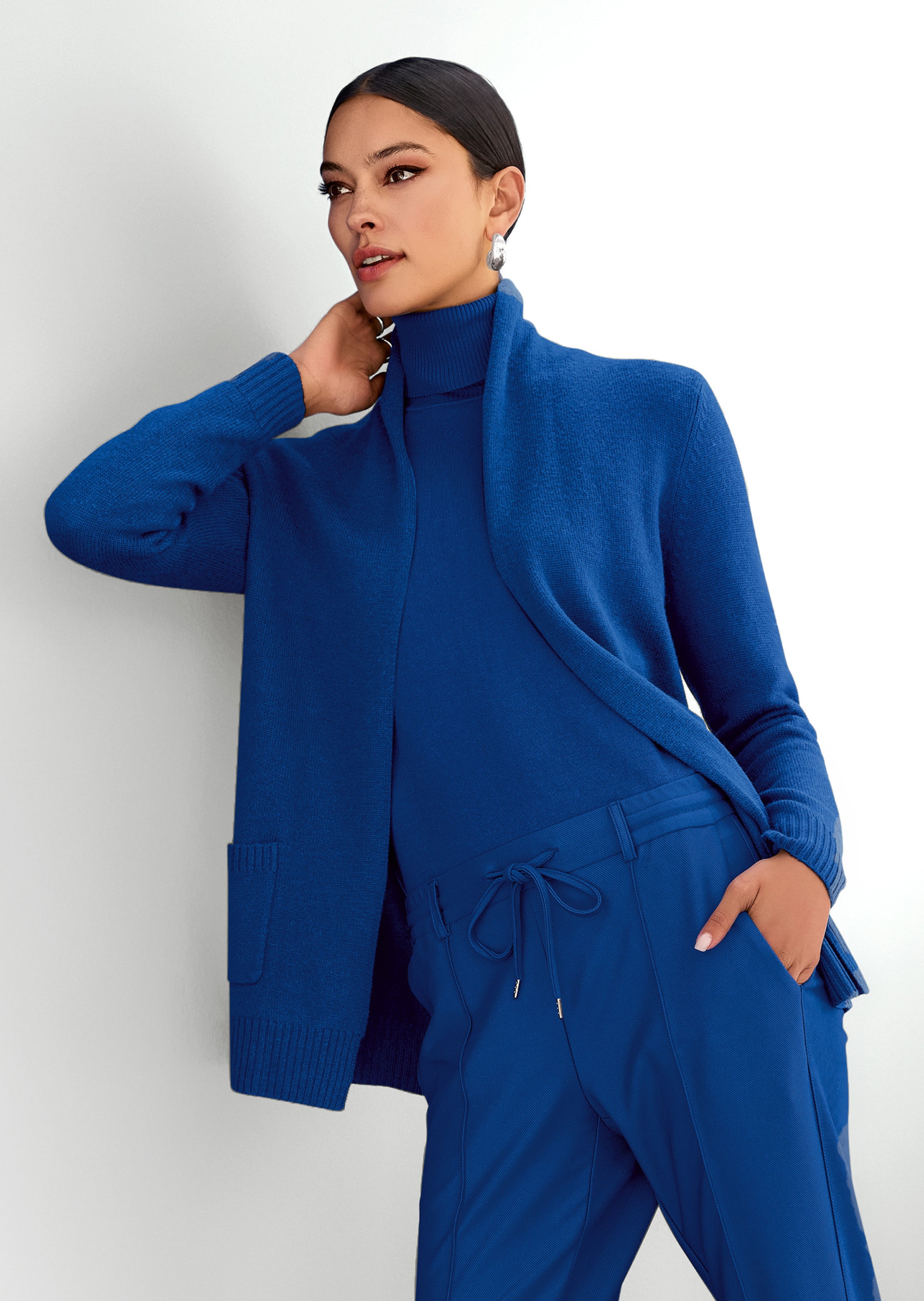 Cardigan with shawl collar