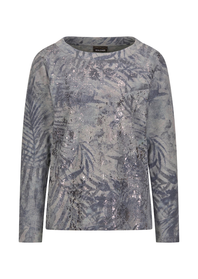 Sweat-shirt au bel aspect métallisé