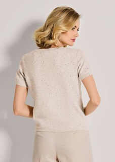 Short-sleeved jumper with sequins thumbnail 4