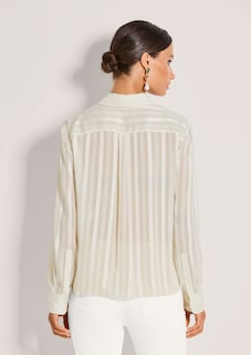 Zart gestreifte Bluse mit Schimmer-Effekt thumbnail 4