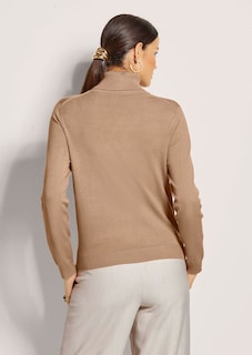 Pull en maille fine avec viscose et élasthanne thumbnail 4