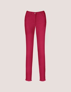 Jeans met fijne franjezoom thumbnail 7