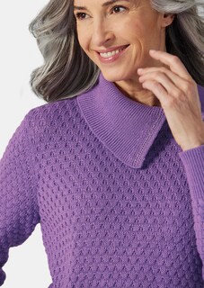 Tricot pullover met sierlijke kraag thumbnail 5