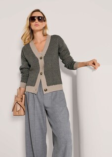 Strickjacke mit Jacquard-Muster thumbnail 5