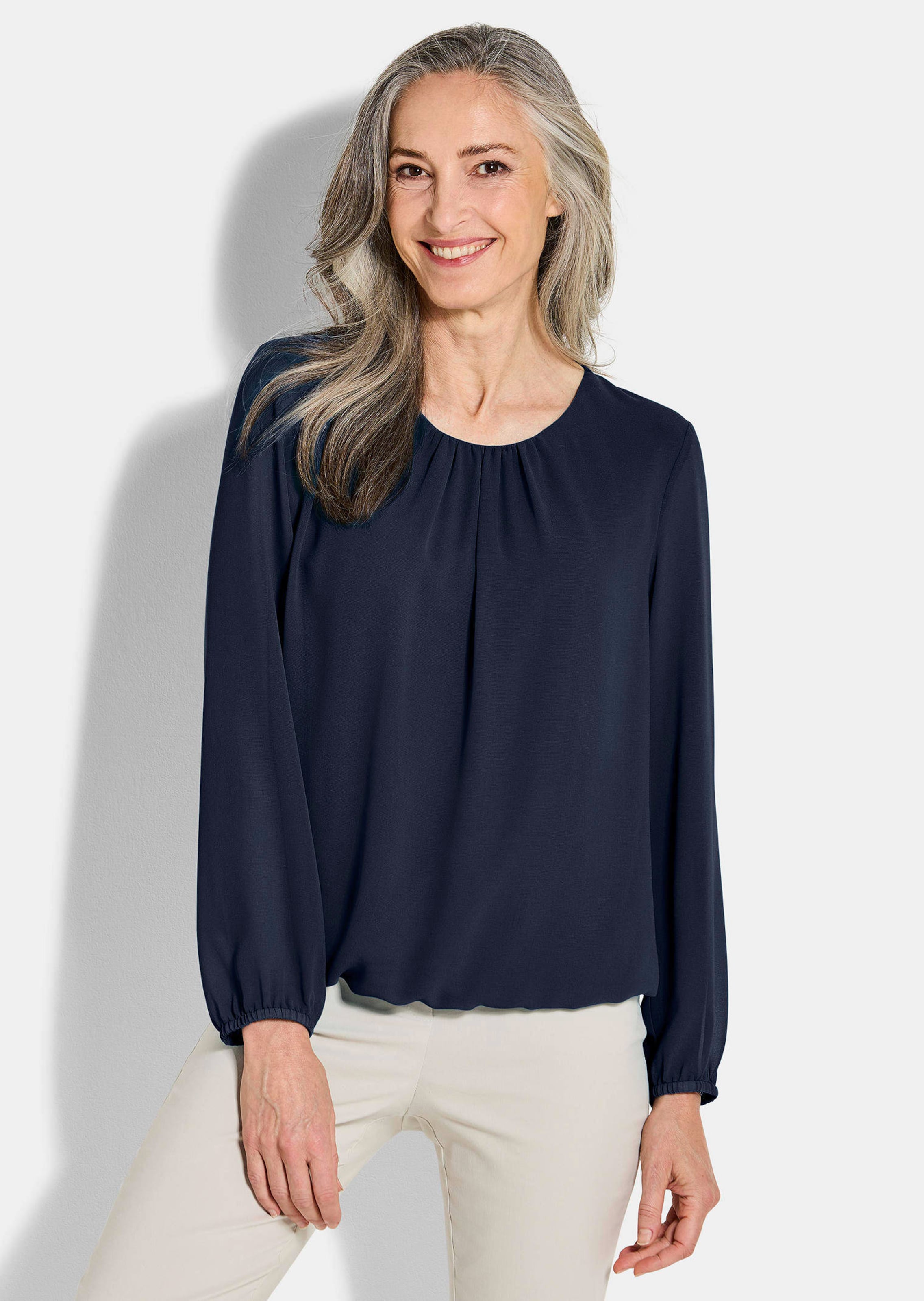 Elegante blouse van chiffon