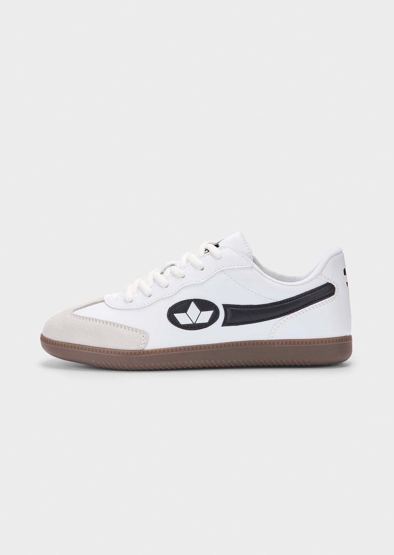 Sneaker mit Veloursleder-Besätzen