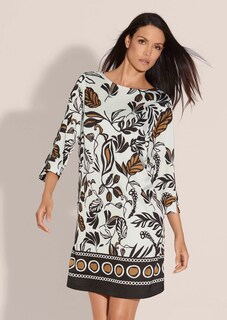 Rundhals-Kleid mit Unikat-Print thumbnail 2