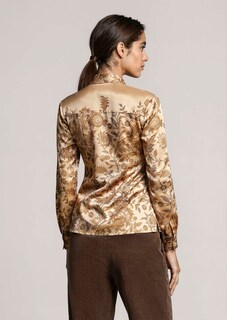 Schluppenbluse mit floralem Print thumbnail 4
