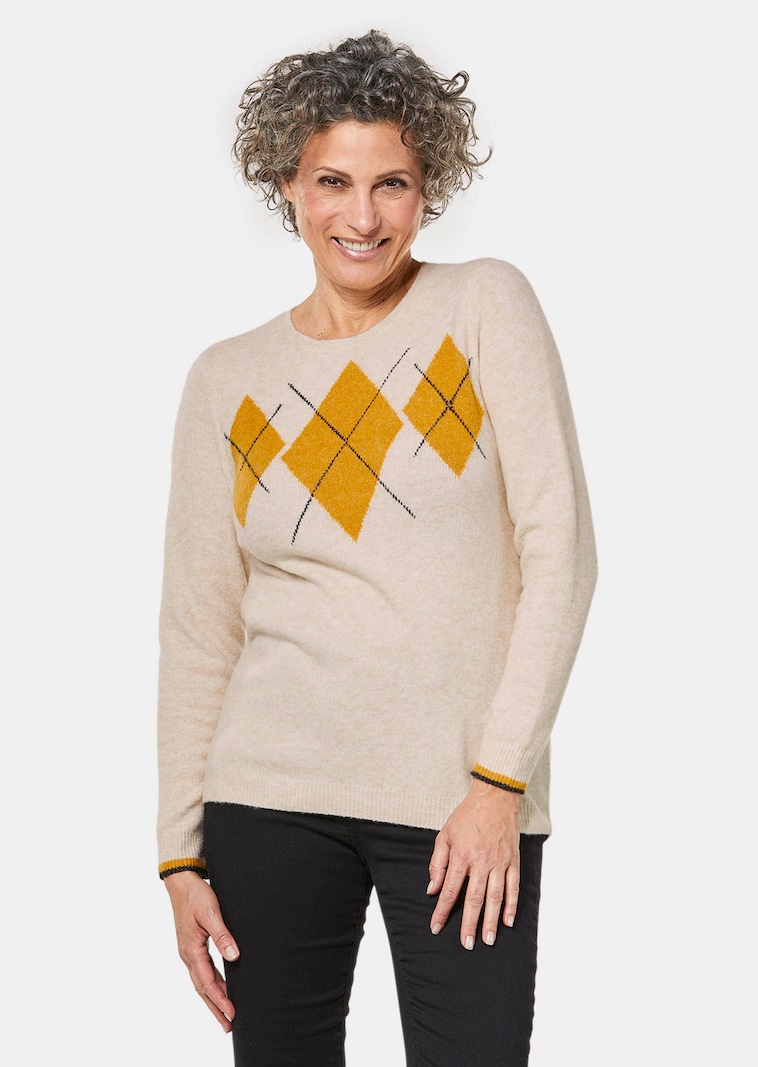 Zachte pullover met hoogwaardige intarsia