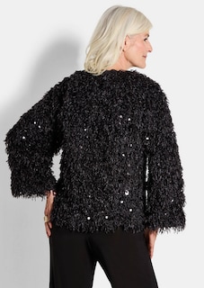 Jacke in Feder-Optik mit Pailletten thumbnail 3