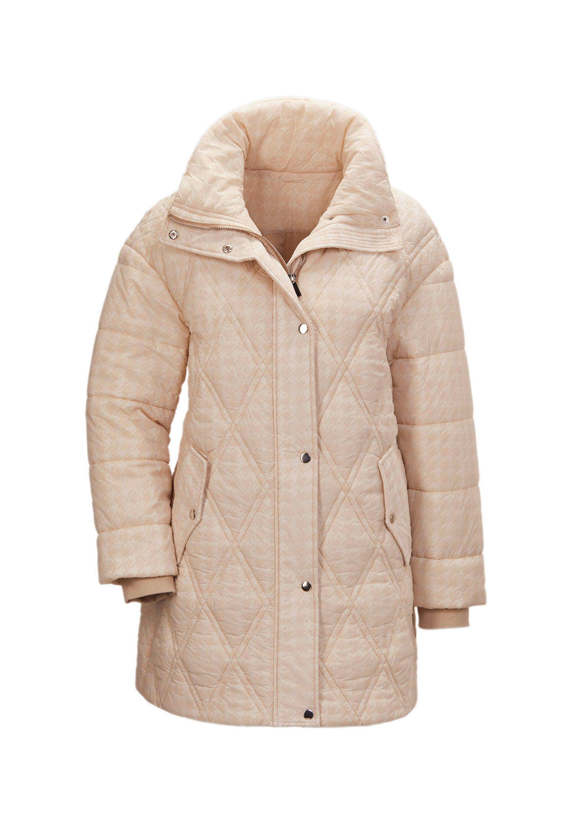 Steppjacke mit hübschem Flock-Druck