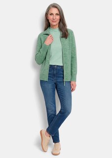 Strickjacke in Rippenstruktur mit Reissverschluss thumbnail 2