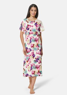 Nachtkleid mit Spitze und Blütenprint thumbnail 3