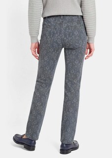 Pantalon LOUISA avec motif floral ton sur ton thumbnail 3