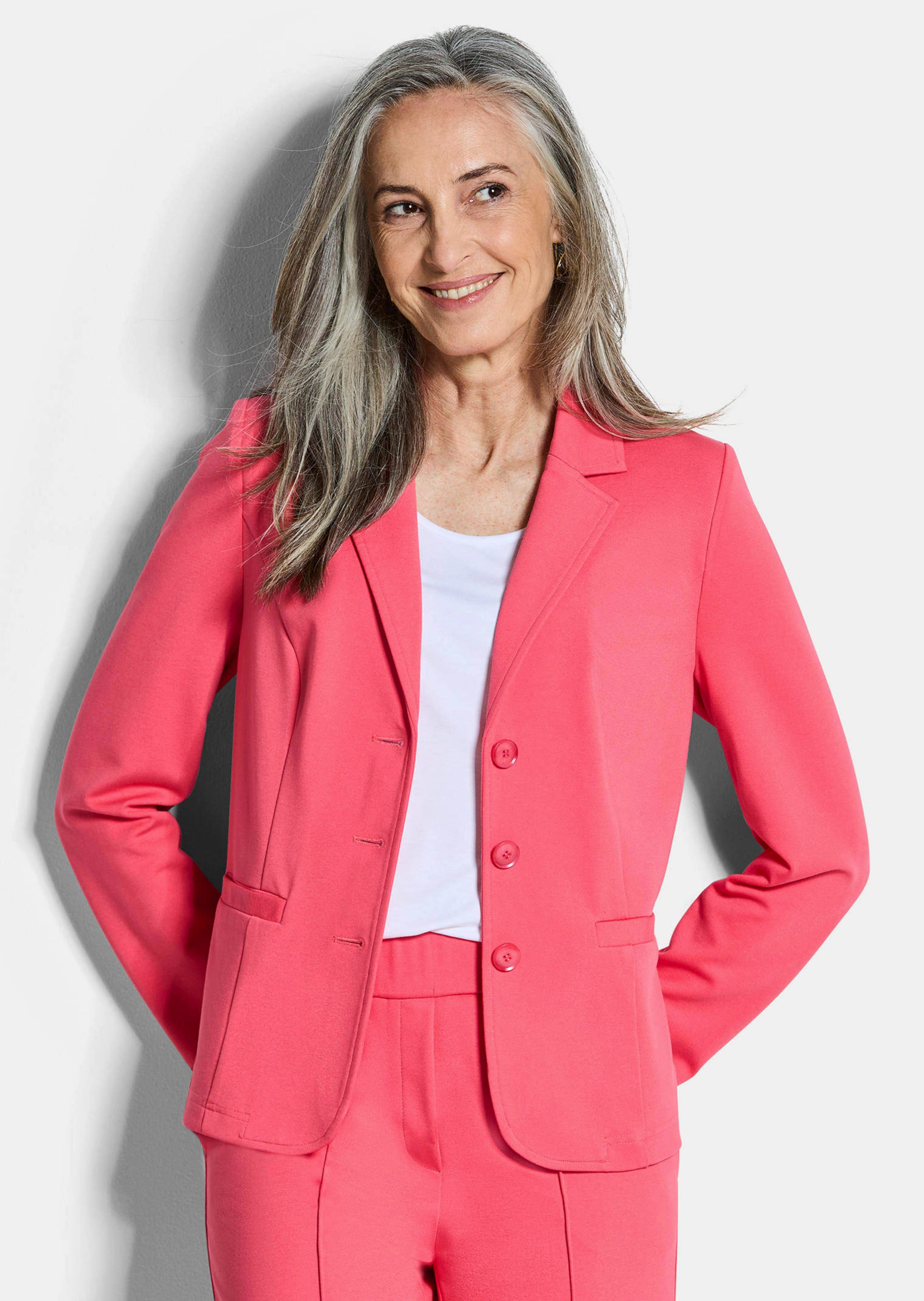 Jersey blazer met reverskraag