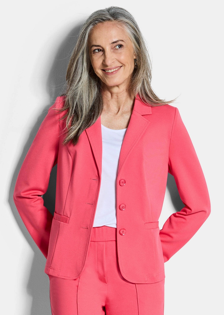 Jersey blazer met reverskraag