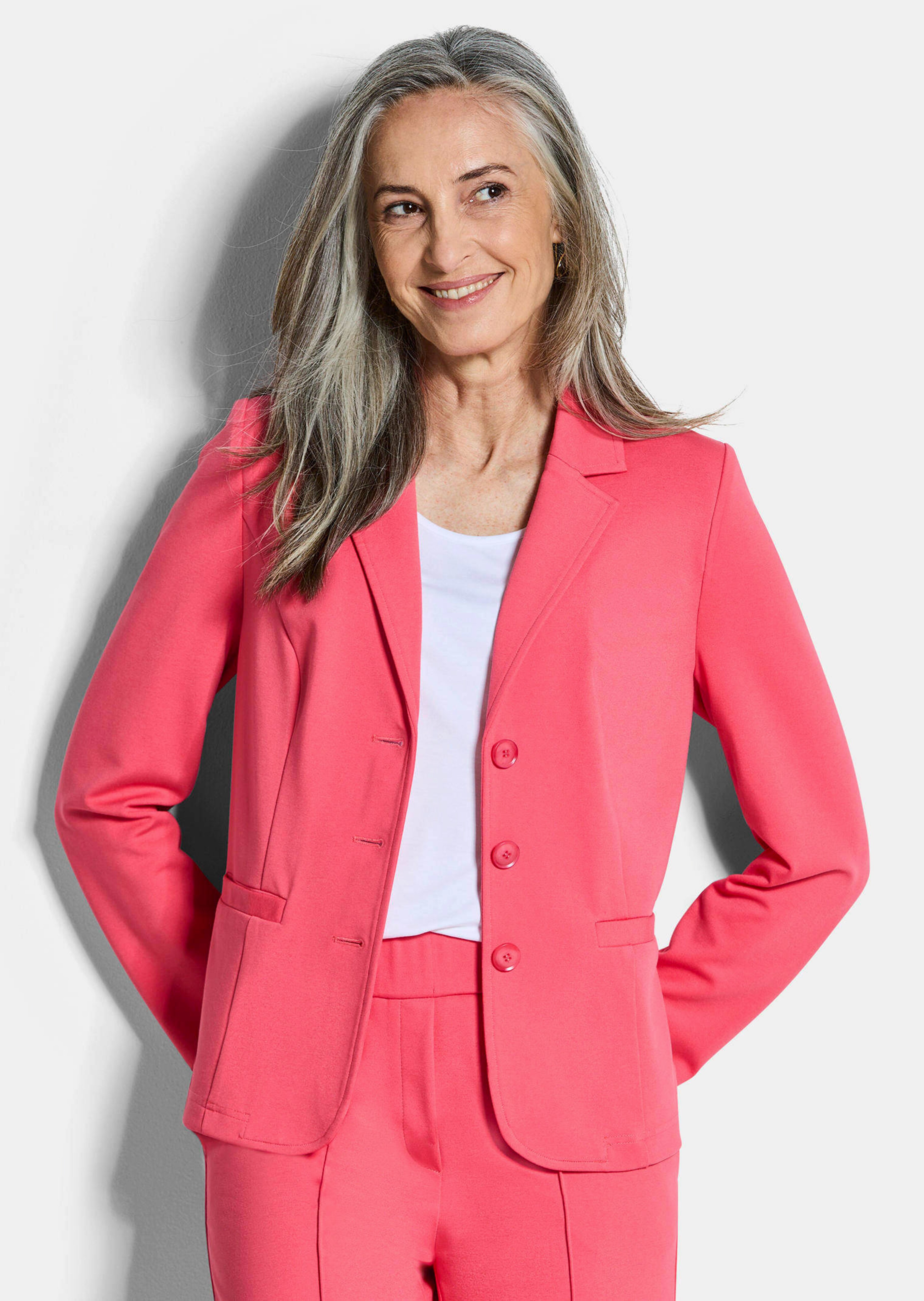 Jersey blazer met reverskraag