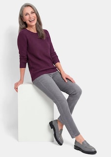Feiner Strickpullover mit U-Boot-Ausschnitt thumbnail 4