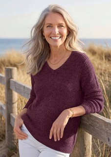 Strickpullover mit nahtlosem V-Ausschnitt thumbnail 7