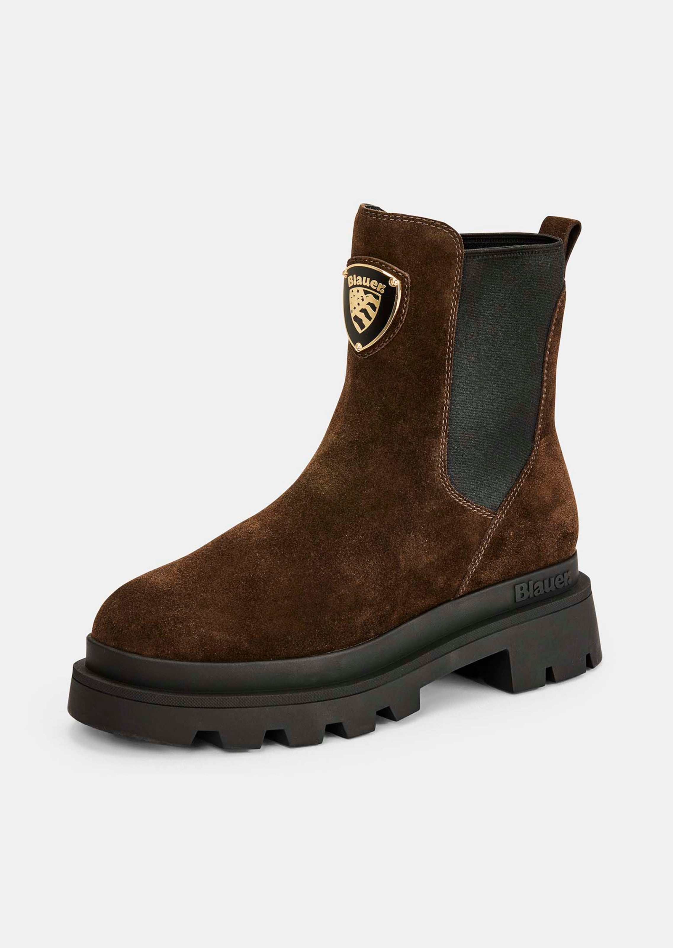 Chelsea boots met metalen logo