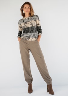 Rundhals-Pullover im Muster-Mix thumbnail 1