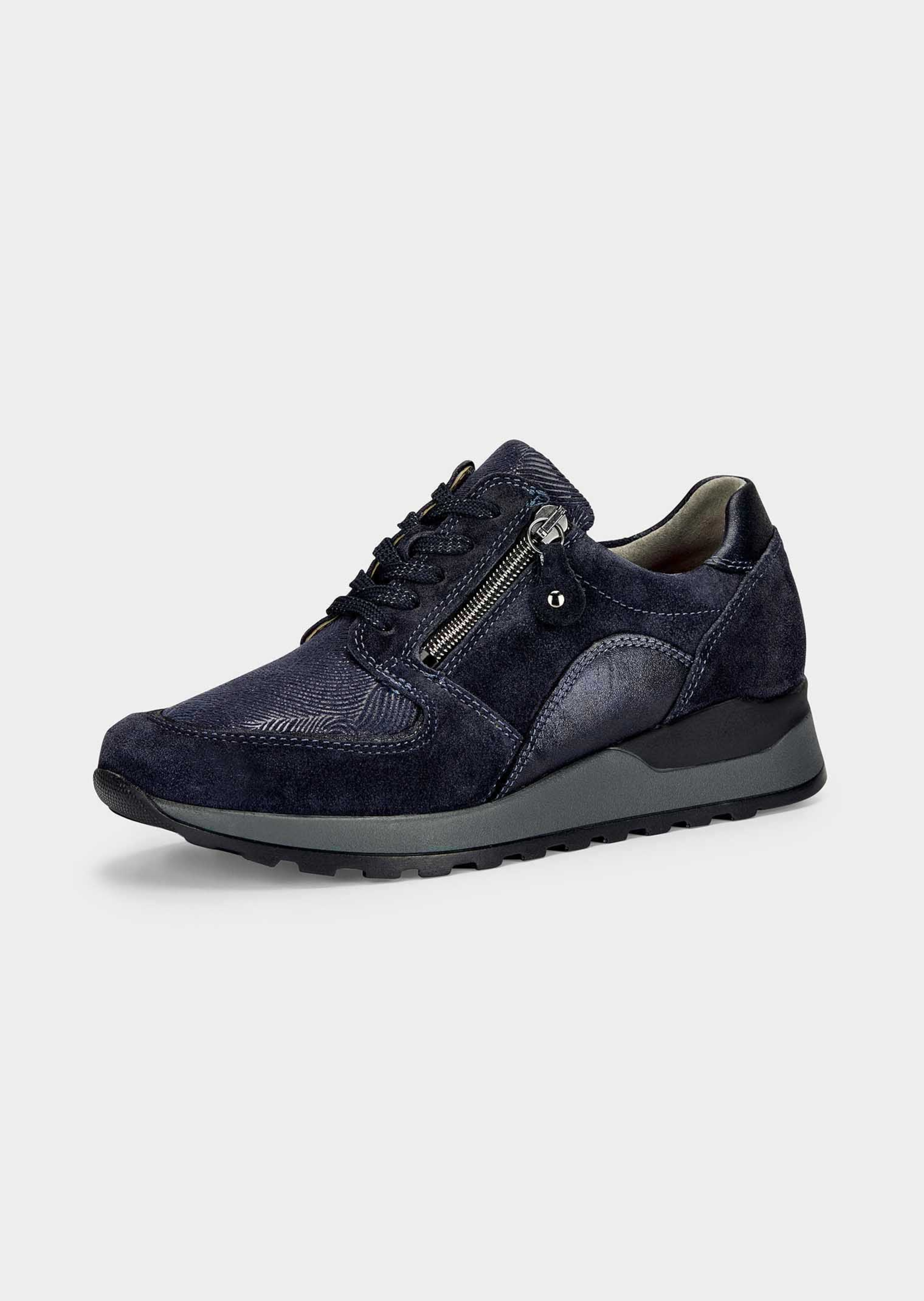 Chaussures à lacets hallux en cuir et textile