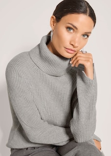 Schimmernder Rollkragen-Pullover mit Raglanärmeln thumbnail 5