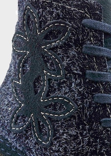 Stiefeletten mit Reissverschluss und Blumenmuster thumbnail 3