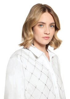 Lange overhemdblouse met glittersteentjes thumbnail 4
