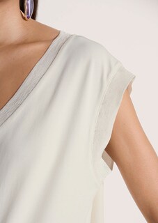 Sleeveless top with a wide ribbed trim thumbnail 5