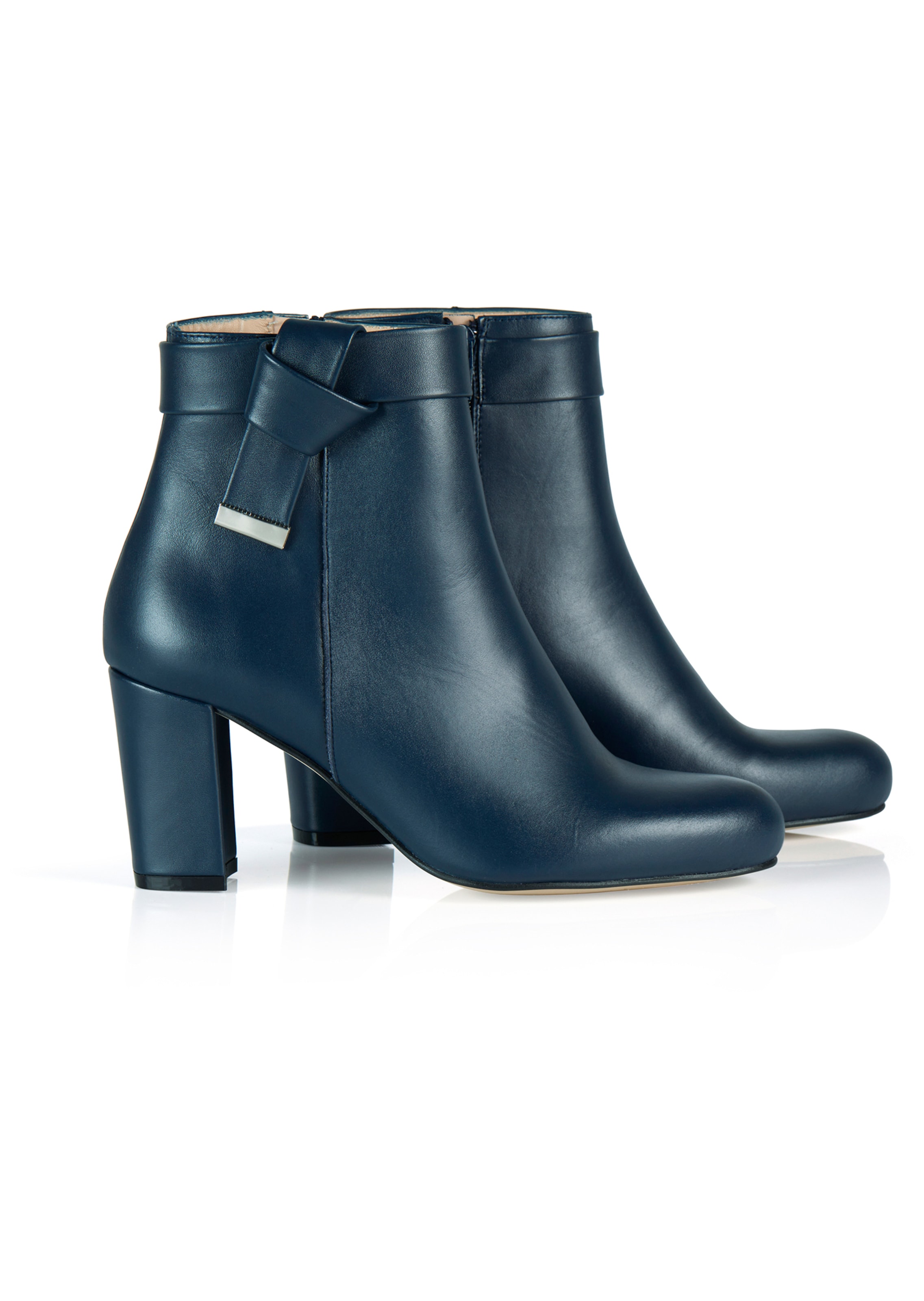 Stiefelette mit hohem Blockabsatz
