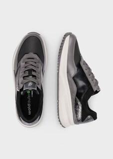 Sneaker aus Glatt- und Wildleder thumbnail 2