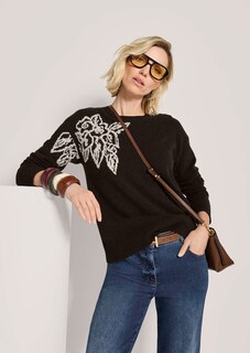 Pull en maille avec motif floral thumbnail 5