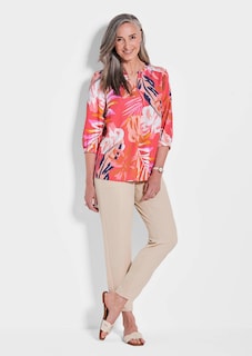 Druckbluse mit Gummibündchen thumbnail 2