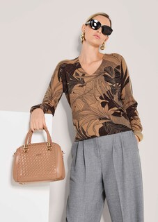 Kaschmir-Pullover mit Allover-Print thumbnail 5