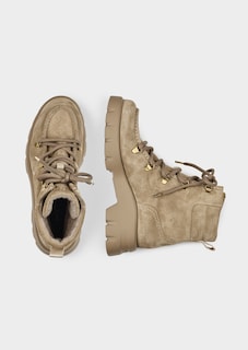 Schnürstiefelette aus Veloursleder thumbnail 2