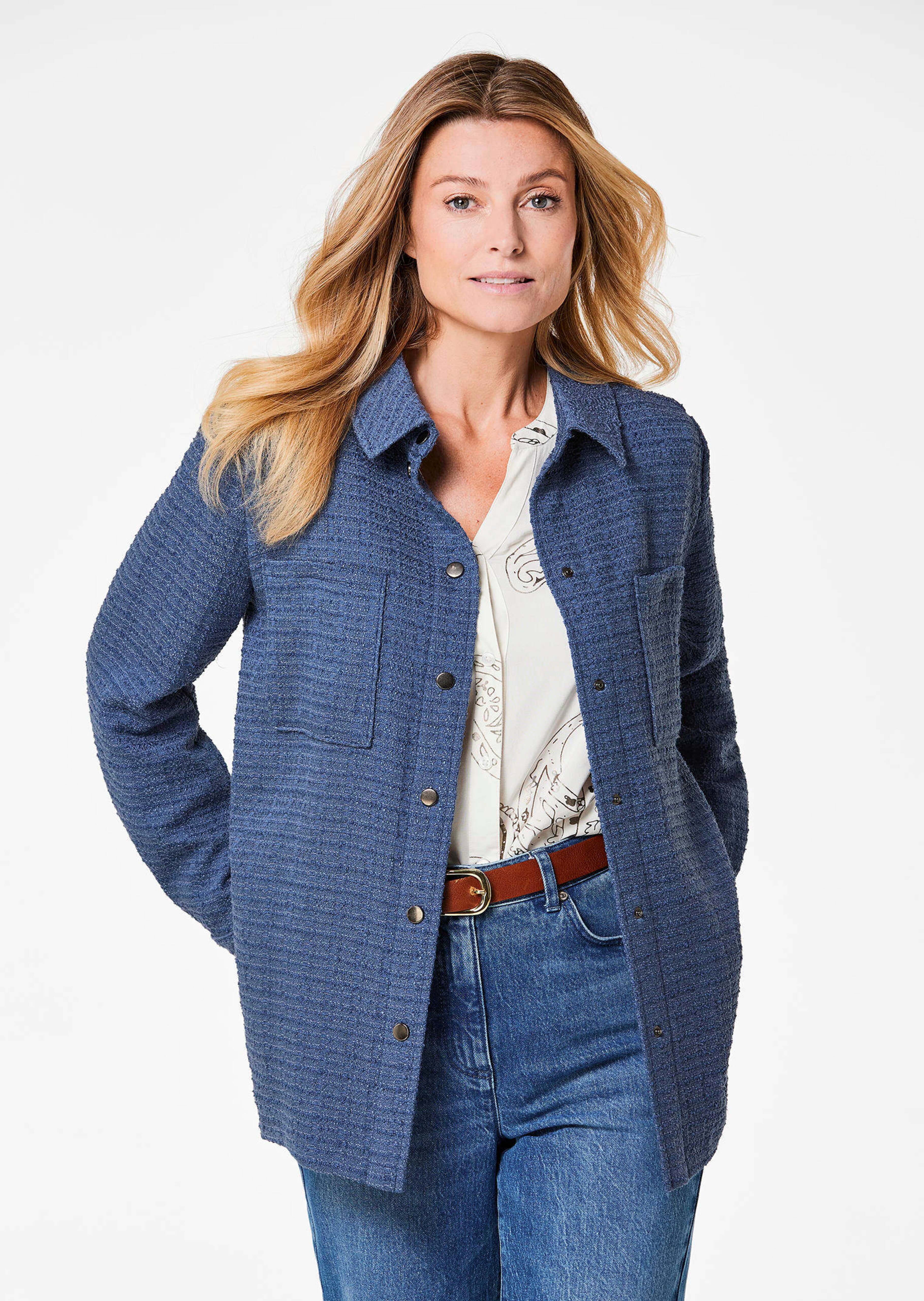 Veste chemisier aspect bouclette