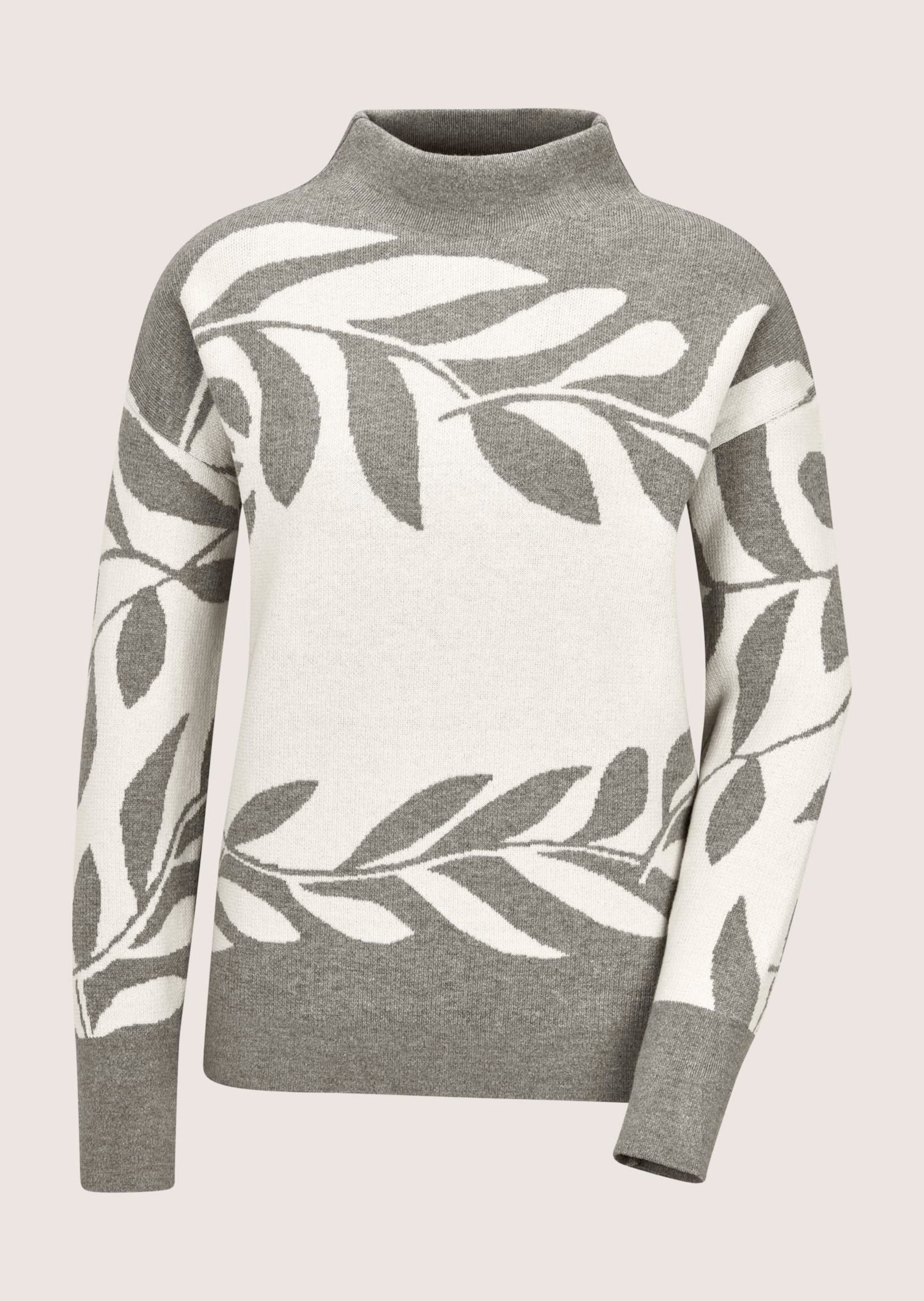 Jacquard jumper with floral pattern