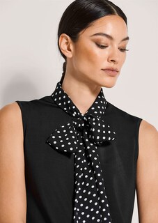 Ärmelloses Shirt mit gepunkteter Schluppe thumbnail 6