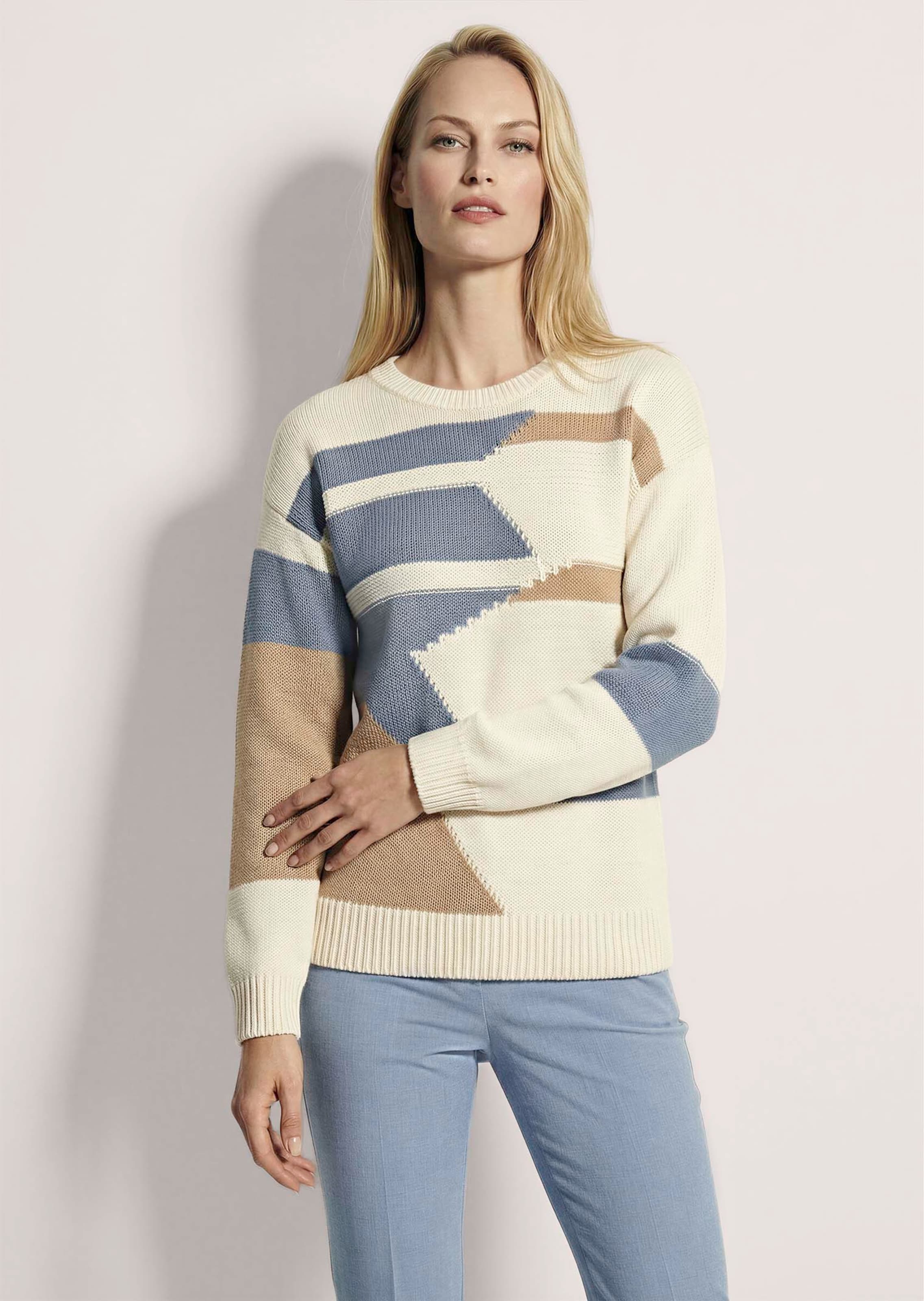 Trui met intarsia-patroon