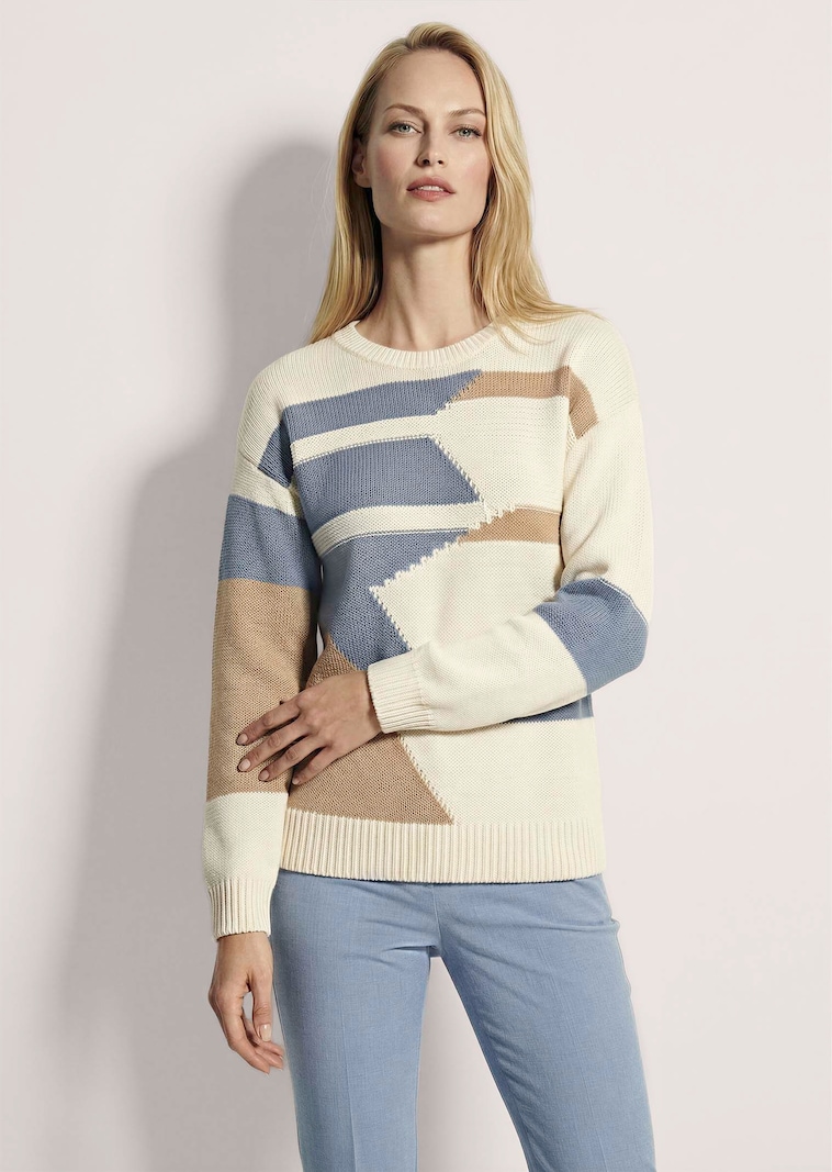 Trui met intarsia-patroon
