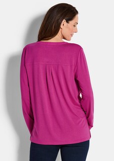 Blusenshirt mit Chiffon-Einsatz thumbnail 3