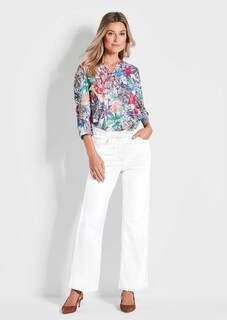 Jeans VERA met elastische tailleband en wijde pijpen thumbnail 2