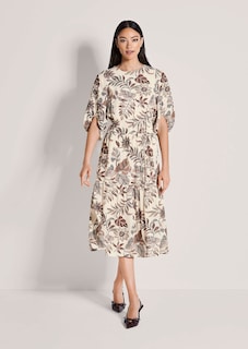 Midi-Kleid mit Puffärmeln thumbnail 2