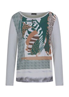 Blusenshirt aus Satin und Viskose-Jersey thumbnail 6