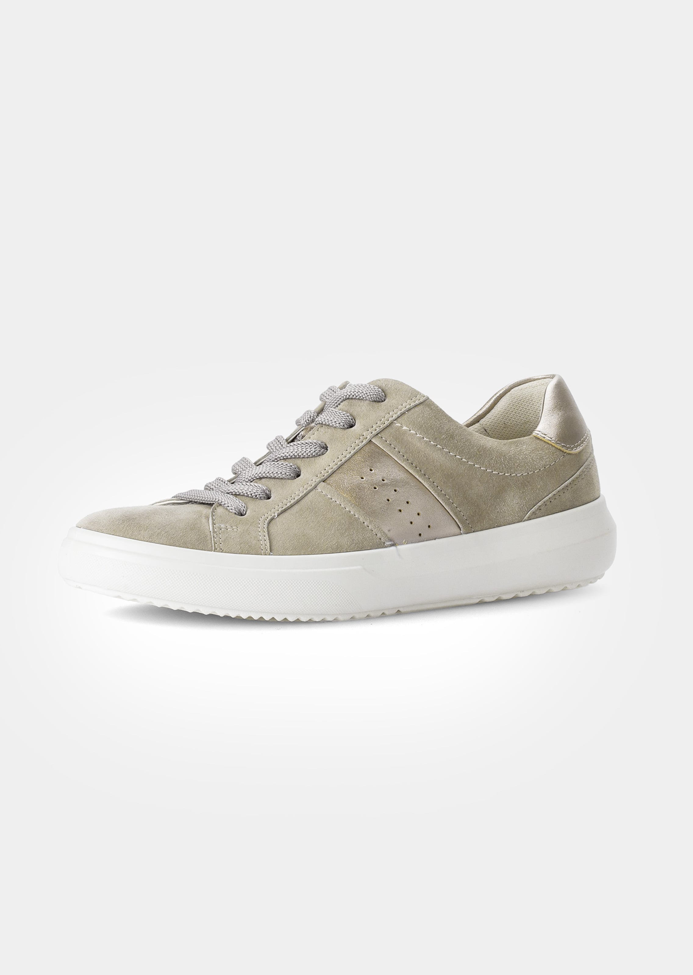 Sneaker aus samtigem Leder